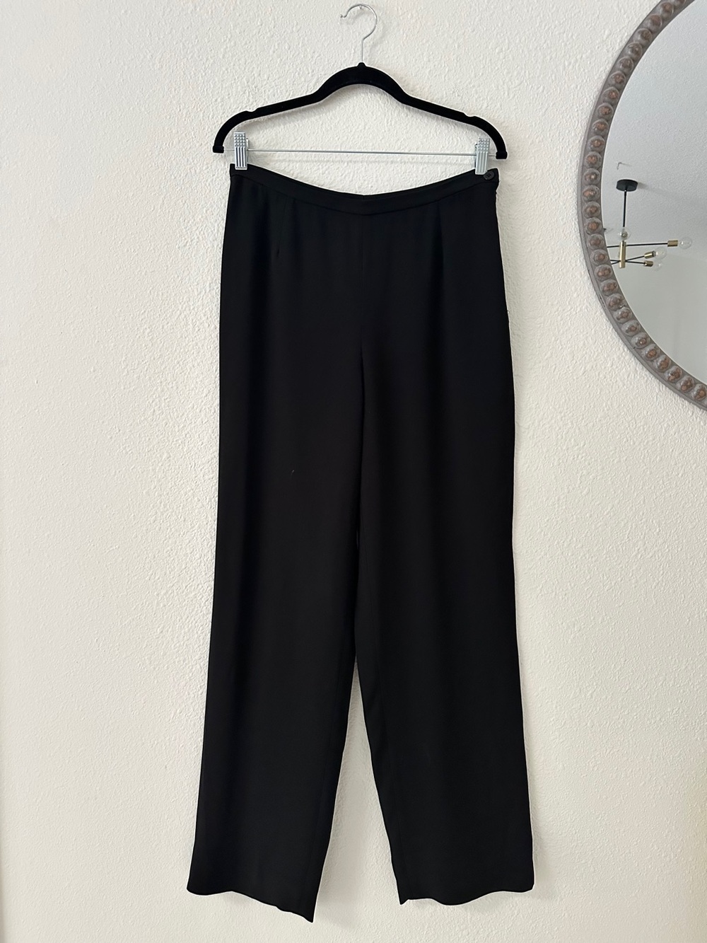 Armani Black Wide-Leg Women's Pants